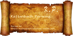 Kaltenbach Perenna névjegykártya